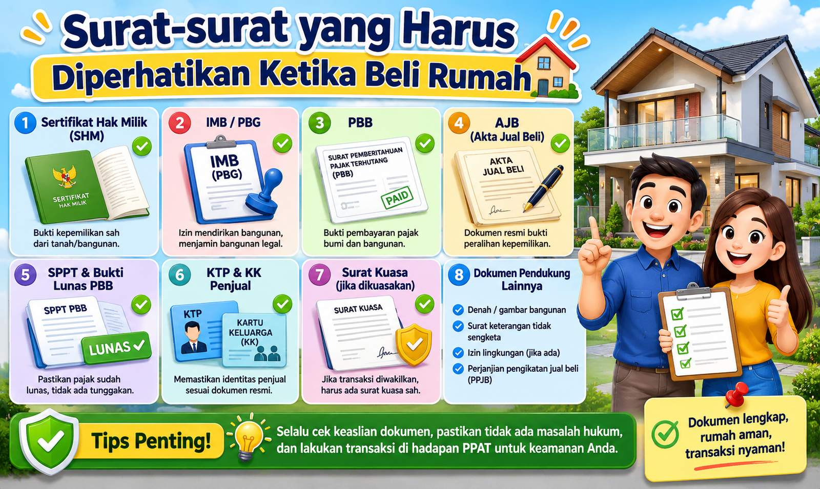 Surat-surat yang harus diperhatikan ketika beli rumah