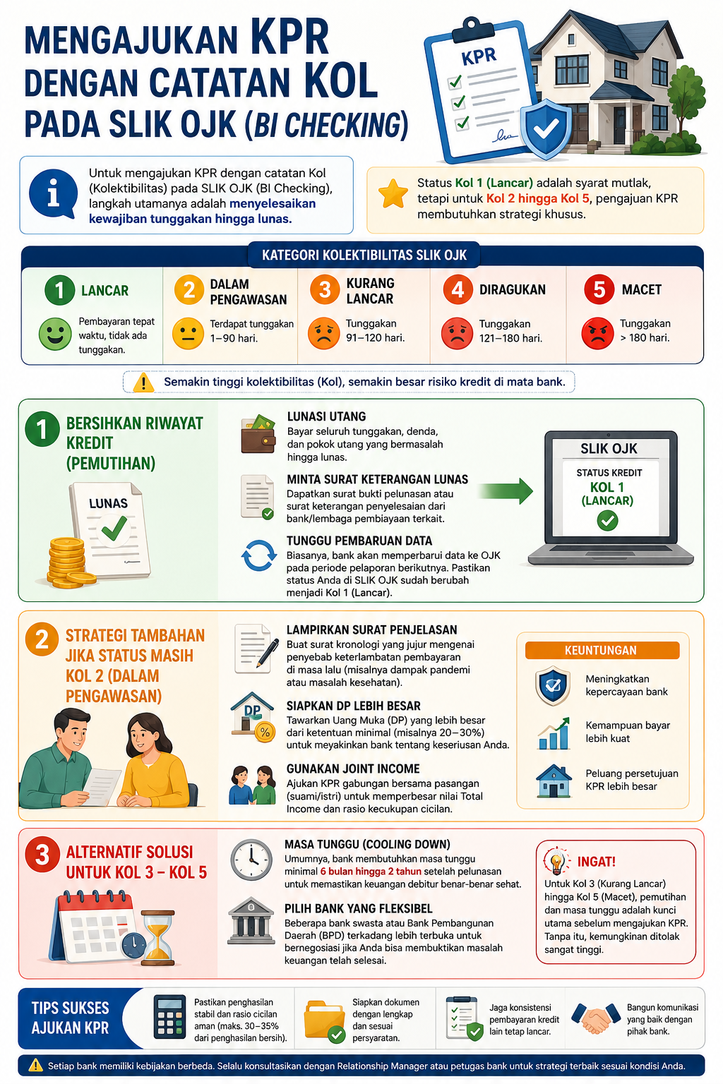 Cara pengajuan kpr bila terdapat kol pada bi checking